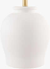 White Ceramic Table Lamp with Cone Shade
