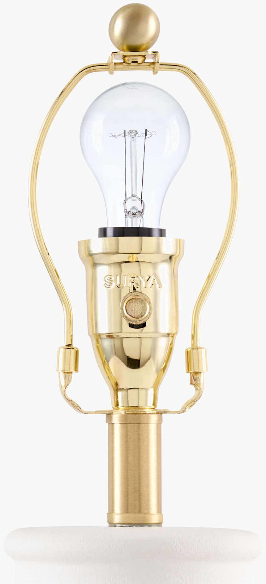 White Ceramic Table Lamp with Cone Shade