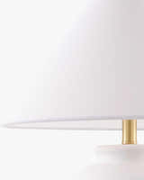White Ceramic Table Lamp with Cone Shade