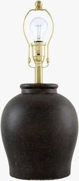 Rich Orange Traditional Table Lamp with global details for bedside or console tables