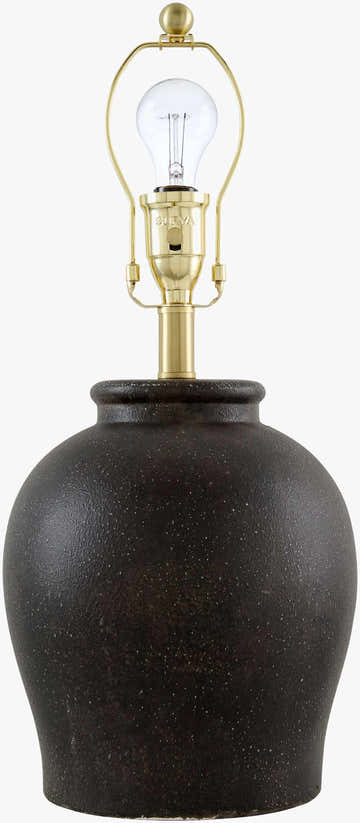 Rich Orange Traditional Table Lamp with global details for bedside or console tables