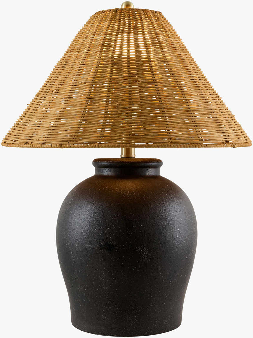 Rich Orange Traditional Table Lamp with global details for bedside or console tables