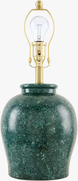 Deep Orange Traditional Table Lamp with global details for bedside or console tables