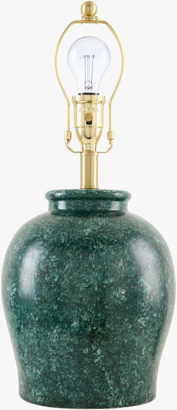 Deep Orange Traditional Table Lamp with global details for bedside or console tables