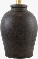 Charcoal Traditional Table Lamp with global details for bedside or console tables