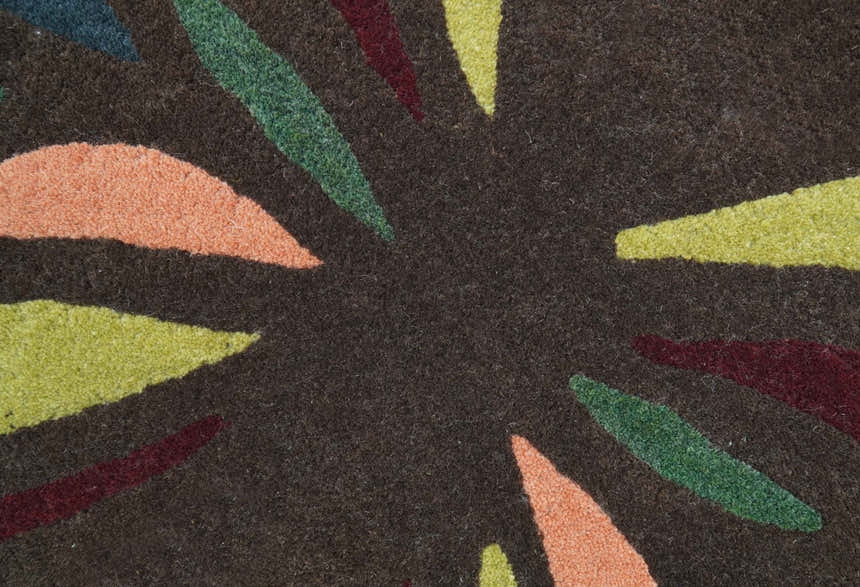 Butterfly Brown Hand Tufted 2x3 Wool Area Rug