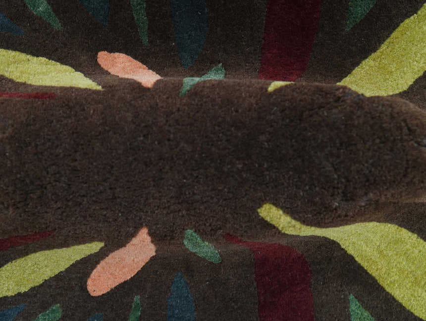 Butterfly Brown Hand Tufted 2x3 Wool Area Rug