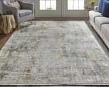 Feizy Cadiz Modern Abstract - Green/Gray/Ivory Area Rug