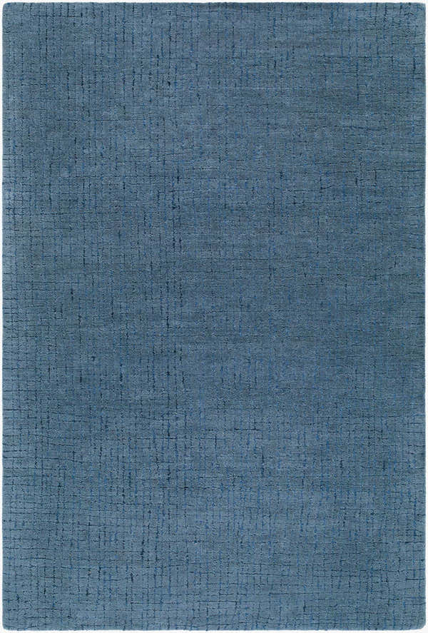 Sample Kynton Blue Modern Minimalist Handmade Area Rug