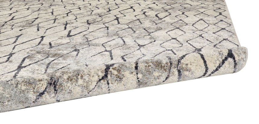 Feizy Kano Transitional Diamond - Ivory/Gray/Taupe Area Rug