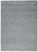 Close-up of the plush texture and slate taupe color of the Nourison Malibu Shag area rug.