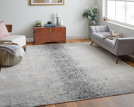 Feizy Astra Transitional Abstract - Ivory/Gray/Black Area Rug