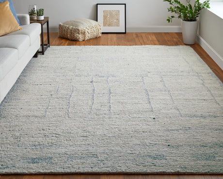Feizy Navaro Modern Distressed - Ivory/Gray/Blue Area Rug
