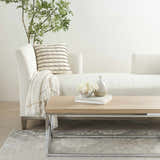 Mina Victory Lifestyle Woven Lines And Dots Lt Grey Indoor Throw Pillow