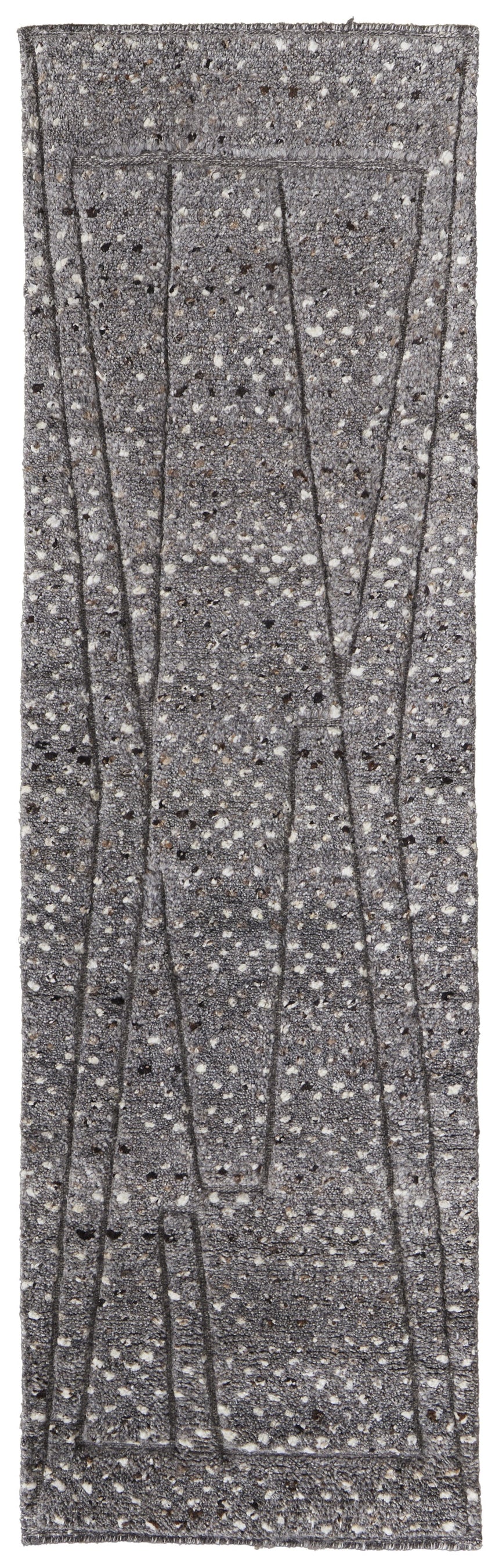 Feizy Dering Modern Polka Dots - Gray/Tan/Taupe Area Rug