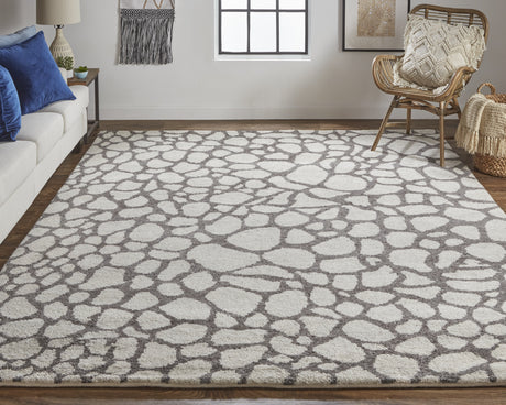 Feizy Belden Transitional Abstract - Ivory/Gray Area Rug