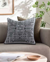 Kishi Charcoal Throw Pillow - Clearance