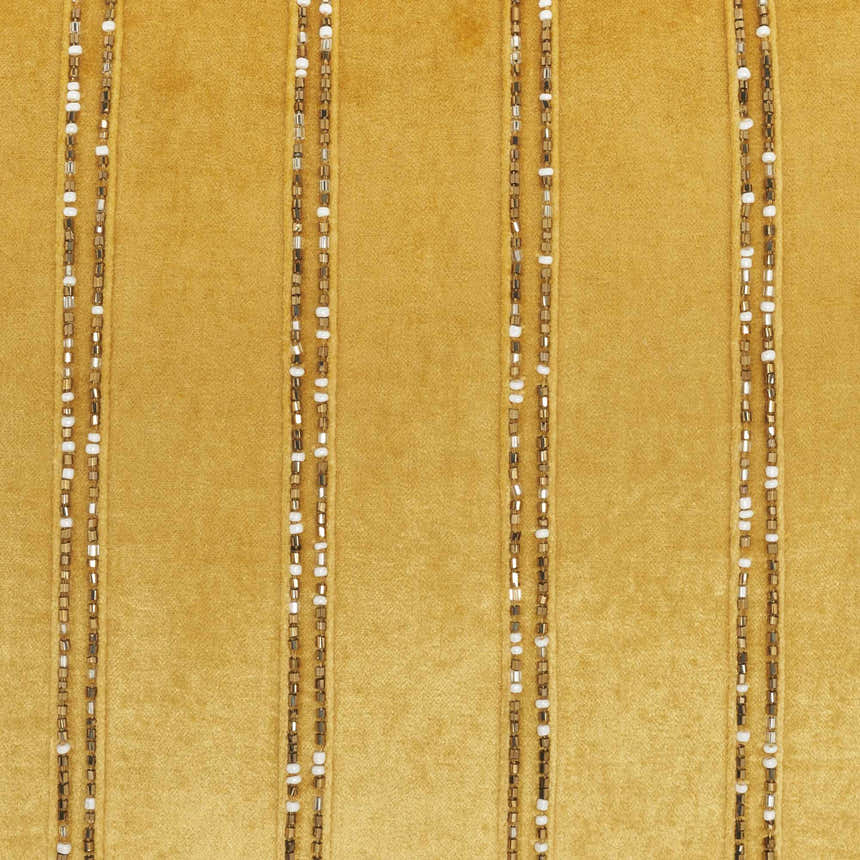 Mina Victory Sofia Beaded Stripes Gold Indoor Throw Pillow - Clearance
