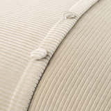 Lucae Beige Cotton Throw Pillow