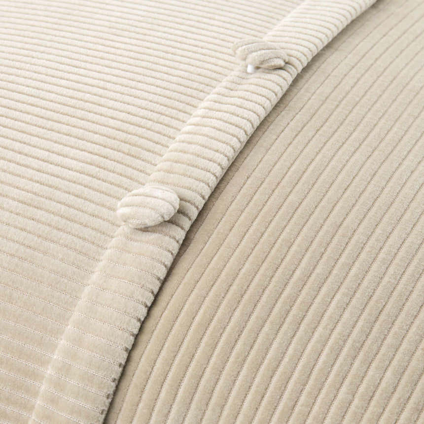 Lucae Beige Cotton Throw Pillow