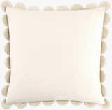 Ludala Ivory Cotton Throw Pillow