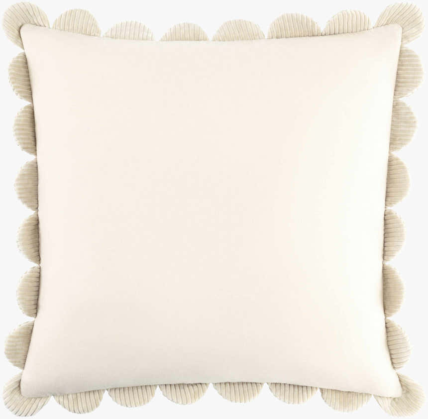Ludala Ivory Cotton Throw Pillow