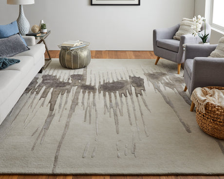 Feizy Anya Transitional Abstract - Ivory/Brown/Taupe Area Rug