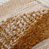 Rudex Ivory Geometric Diamond Rustic Polyester Accent Pillow - Clearance