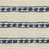 Mina Victory Lifestyle Woven Lines And Dots Navy Indoor Throw Pillow