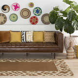 Hannastown Camel Square Throw Pillow