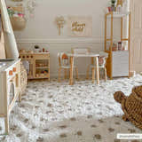Sample Chaia Dotted Cream & Gray Plush Area Rug - Clearance