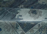 Charcoal and Silver Hand knotted Traditional Oushak Custom Made wool Area Rug