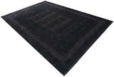 Charcoal Center Pattern Hand Loomed Wool Area Rug