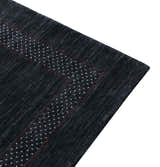 Charcoal Center Pattern Hand Loomed Wool Area Rug