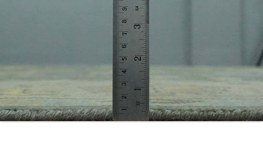 Charcoal, Olive and Mustard Hand knotted Oriental Oushak Custom Made wool Area Rug