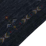 Charcoal Tribal Center Medallion Hand Loomed Wool Area Rug