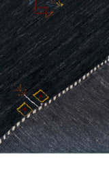 Charcoal Tribal Center Medallion Hand Loomed Wool Area Rug