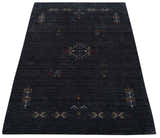 Charcoal Tribal Center Medallion Hand Loomed Wool Area Rug
