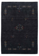 Charcoal Tribal Center Medallion Hand Loomed Wool Area Rug
