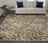 Feizy Bella Transitional Floral & Botanical - Ivory/Taupe/Brown Area Rug - Clearance