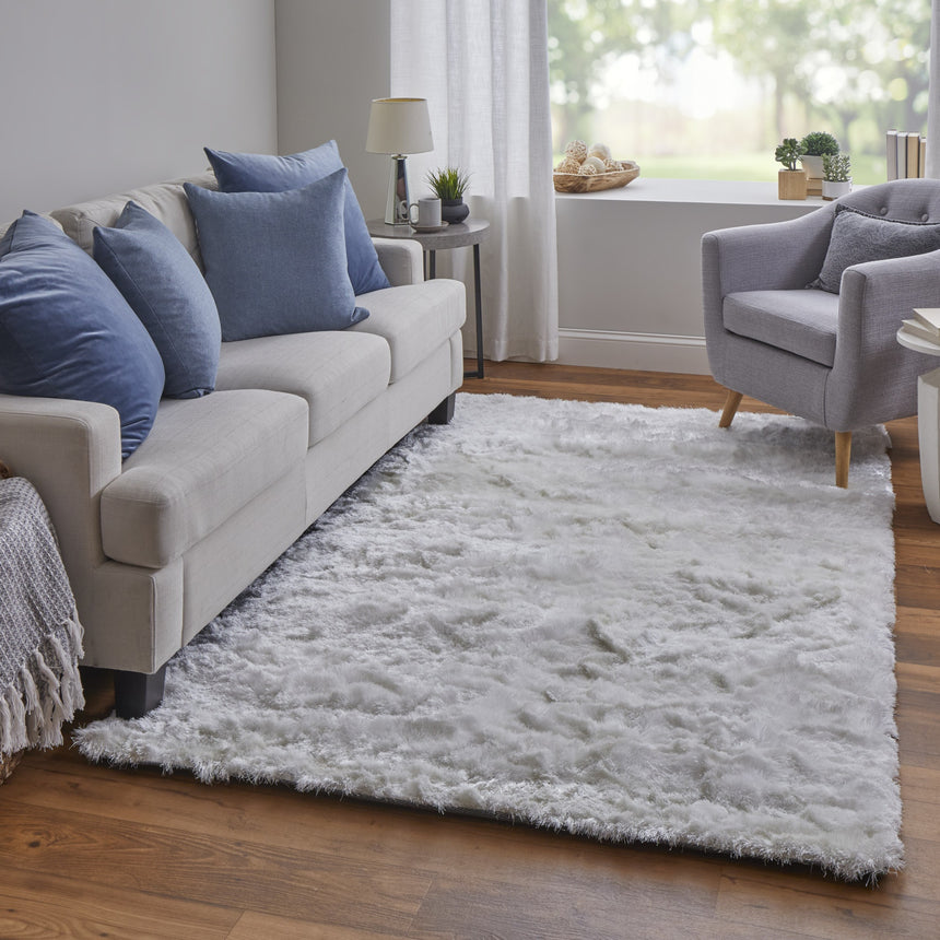 Feizy Indochine Modern Solid - White Area Rug