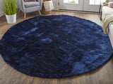 Feizy Indochine Modern Solid - Blue/Black Area Rug
