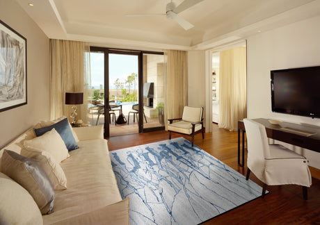 Feizy Cosmo Transitional Watercolor - Blue/Green/Ivory Area Rug - Clearance