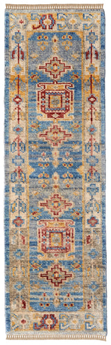 Feizy Fillmore Traditional Geometric - Blue/Yellow/Red Area Rug