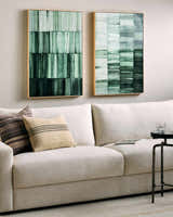 Soft Forest Green Modern Framed Wall Art for modern gallery walls
