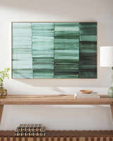 Soft Forest Green Modern Framed Wall Art for modern gallery walls