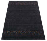 Contemporary Design Charcoal Hand Loomed Wool Area Rug