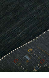 Contemporary Design Charcoal Hand Loomed Wool Area Rug
