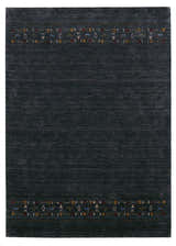 Contemporary Design Charcoal Hand Loomed Wool Area Rug