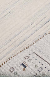 Contemporary Ivory Design Hand Loomed Wool Rug